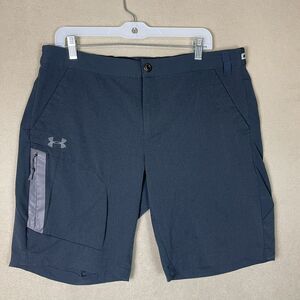 Under Armour Shorts Mens‎ Large Gray Heat Gear Loose Hiking Golfing Adult